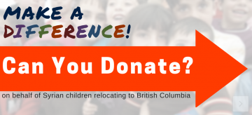 Call for Donations on behalf of Syrian Children Relocating to BC