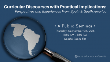 Public Seminar: Curricular Discourses with Practical Implications: Perspectives and Experiences From Spain & South America