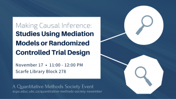 Quantitative Methods Society Event: Making Causal Inference