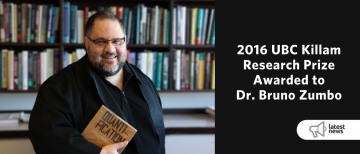 2016 UBC Killam Research Prize Awarded to Dr. Bruno Zumbo
