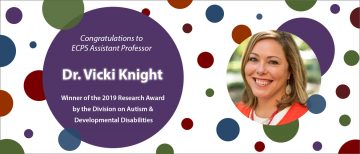 Congratulations to ECPS Assistant Professor Vicki Knight