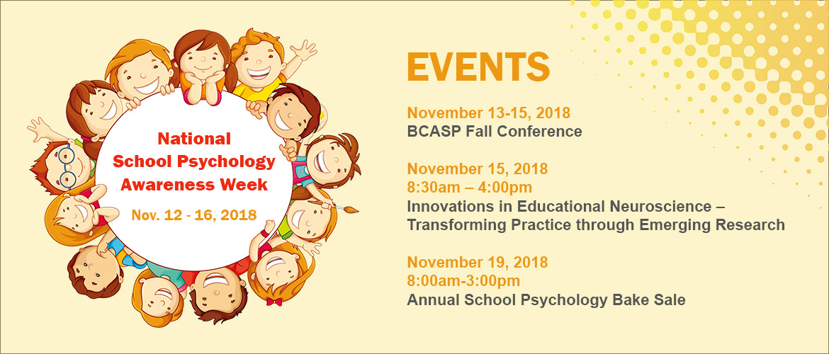 School Psychology Awareness Week 2018 Department of Educational and