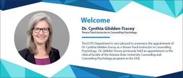 Welcome Dr. Cynthia Glidden-Tracey