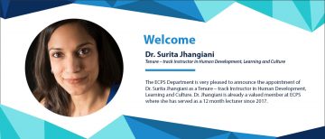 Welcome Dr. Surita Jhangiani