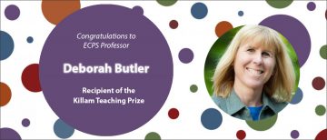 Congratulations to Dr. Deborah Butler for winning the Killam Teaching Prize