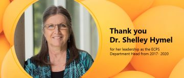 Thank you Dr. Shelley Hymel