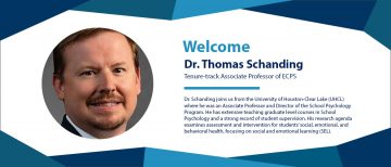Welcome Dr. Thomas Schanding