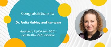Congratulations to Dr. Anita Hubley