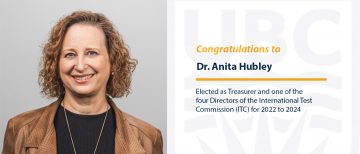 Congratulations to Dr. Anita Hubley