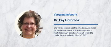 Congratulations to Dr. Cay Holbrook